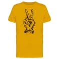 thumbnail image 1 of Peace Sign Hand Sketch Tee Men's -Image by Shutterstock, 1 of 2