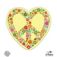 thumbnail image 1 of Peace Sign Heart Flowers - 12" Vinyl Sticker Waterproof Decal, 1 of 1