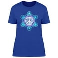 thumbnail image 1 of Peace Sign Hexagon Mandala T-Shirt Women -Image by Shutterstock, Female XX-Large, 1 of 2