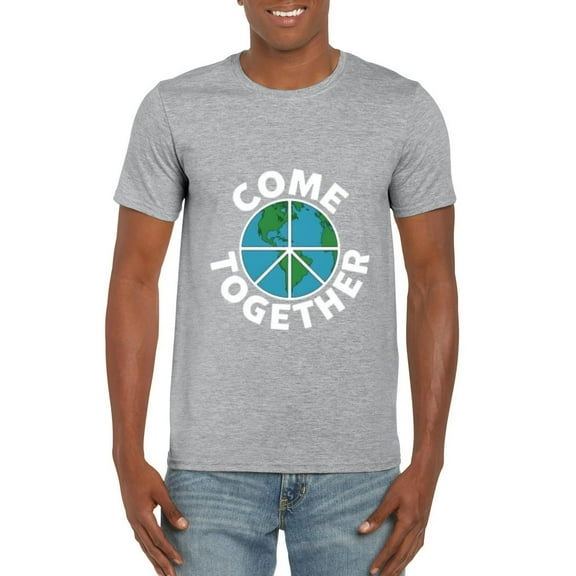 Peace Sign Hippie Come Together Beatles Song Groovy Retro T-Shirt, for men & women, up to size 5XL