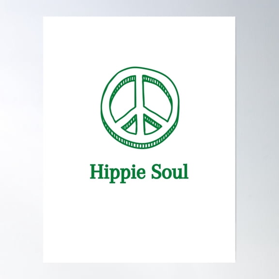 Peace Sign - Hippie Soul Poster Wall Art, Modern Wall Decor, 12x18 UNFRAMED