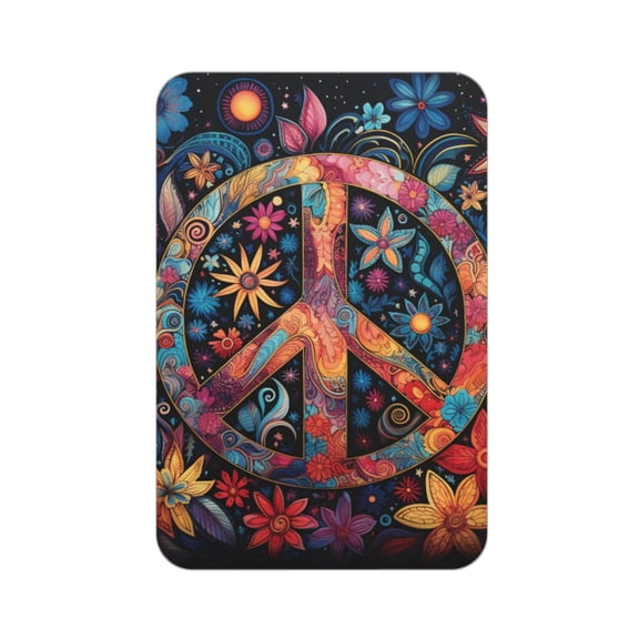 Peace Sign Hippy Art Acrylic Fridge Magnets Decorative Refrigerator Magnets for Kitchen Office Whiteboard Locker