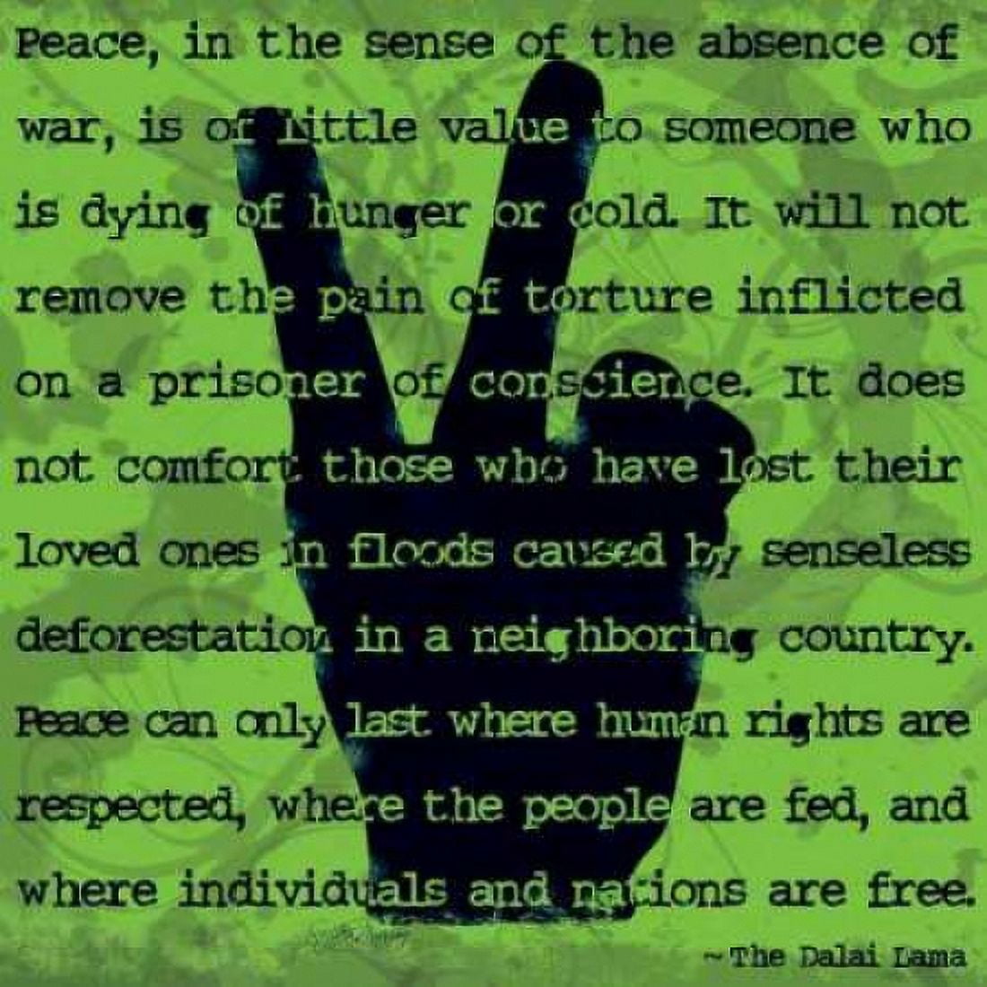Peace Sign II Canvas Art - Sylvia Murray (24 x 24)