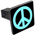 thumbnail image 1 of Peace Sign Light Blue 1.25" Tow Trailer Hitch Cover Plug Insert, 1 of 1