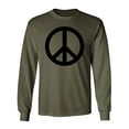 thumbnail image 1 of Peace Sign Long Sleeve T-Shirt in military green, 1 of 3