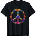 thumbnail image 1 of Peace Sign Love 60s 70s Costume Hippie Flowers Groovy Peace T-Shirt, 1 of 4