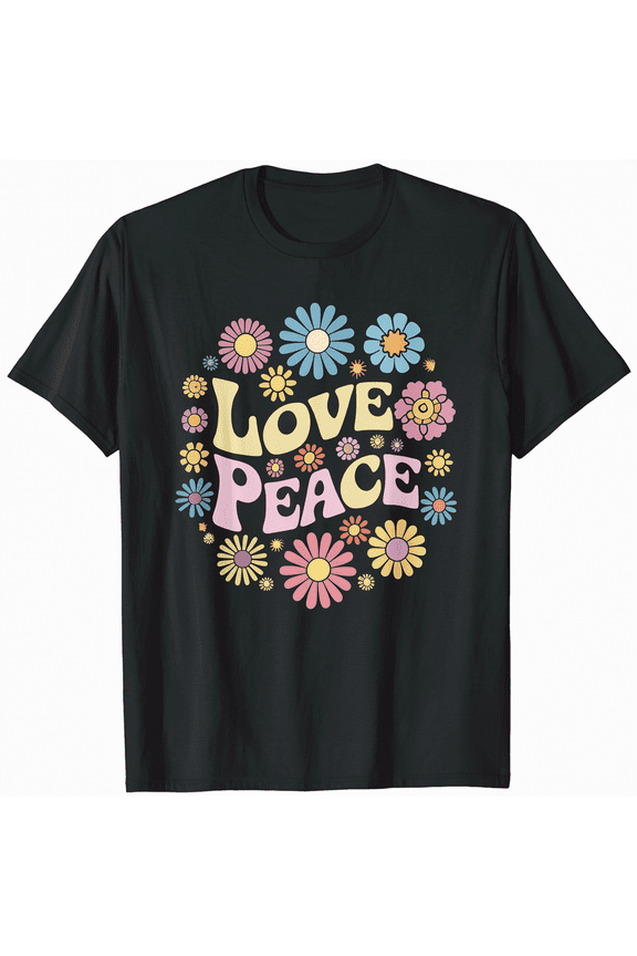 Peace Sign Love 60s 70s Tie Die Hippie Costume Shirt T-Shirt