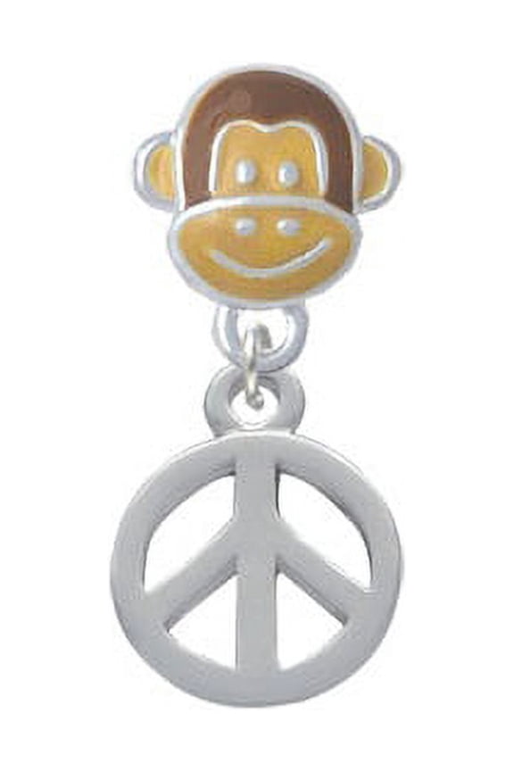 Peace Sign - Monkey Face Charm Bead