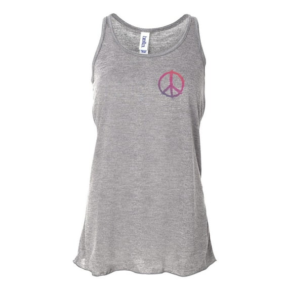 "Peace Sign, Peace Tank Top, Racerback, Soft Bella Canvas, Sublimation, Racerback, Peace Shirt, Inspirational, Gift For Her, Racerback Tank, Athletic Grey, SMALL"
