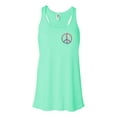 thumbnail image 1 of "Peace Sign, Peace Tank Top, Racerback, Soft Bella Canvas, Sublimation, Racerback, Peace Shirt, Inspirational, Gift For Her, Racerback Tank, Mint , MEDIUM", 1 of 1