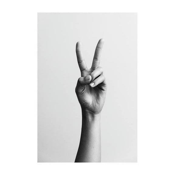 Peace Sign Print Wall Art, Modern Wall Decor For Living Room Bedroom, 16x24 UNFRAMED