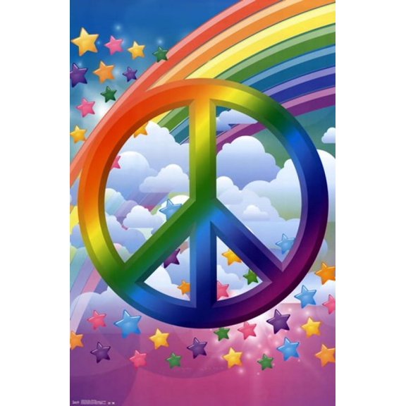 Peace Sign - Rainbows Poster Print (22 x 34)