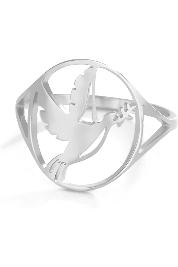 Peace Sign Ring Peace Dove Rings World Peace Symbols Statement Rings Hippie Peace Sign Jewelry Women Peace Lovers