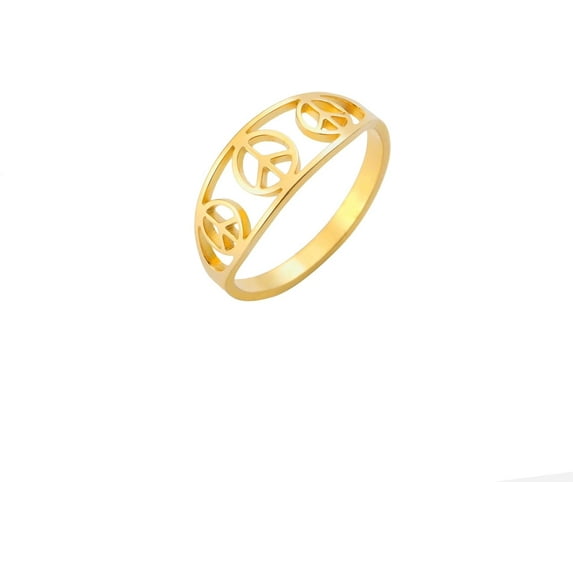 Peace Sign Ring Peace Dove Rings World Peace Symbols Statement Rings Hippie Peace Sign Jewelry Women Peace Lovers