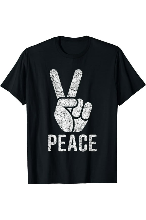 Peace Sign Shirt Women Men Kids Vintage 60s 70s Hippie Gift T-Shirt