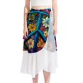 thumbnail image 1 of Peace Sign Stylish Chiffon Women's Beach Dress with Polyester Straps - for Beach Skirts, 1 of 6
