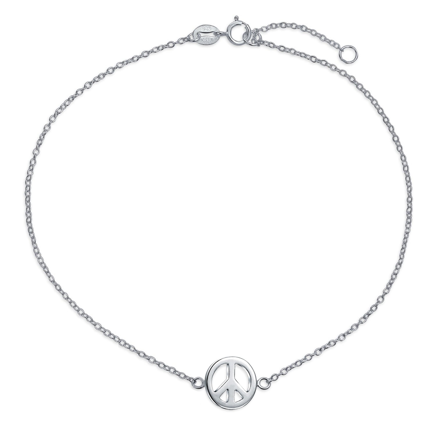 Peace sign outlet ankle bracelet