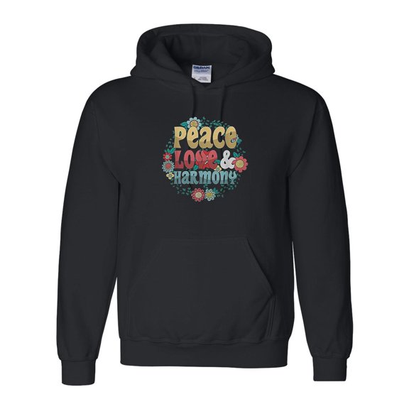 Peace Sign Symbol Love Harmony, Kindness, Pacifist, Freedom, Unity, Global Vibe Hoodie Unisex, up to 5XL