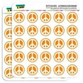 thumbnail image 1 of Peace Sign Symbol Orange 1" Scrapbooking Crafting Stickers, 1 of 2