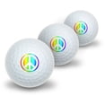 thumbnail image 1 of Peace Sign Symbol Rainbow Novelty Golf Balls, 3pk, 1 of 1