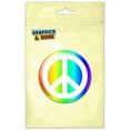 thumbnail image 1 of Peace Sign Symbol Rainbow Refrigerator Button Magnet, 1 of 2