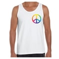thumbnail image 1 of Peace Sign Tank Top for Men Love Floral Colorful Botanical Retro Hippie Men's Tees Graphic 90s 80s Tanks, 1 of 4