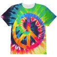 thumbnail image 1 of Peace Sign Tie Dye All Over Youth T Shirt Multi YXL, 1 of 2