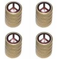 thumbnail image 1 of Peace Sign Tire Rim Wheel Aluminum Valve Stem Caps, Multiple Colors, 1 of 1