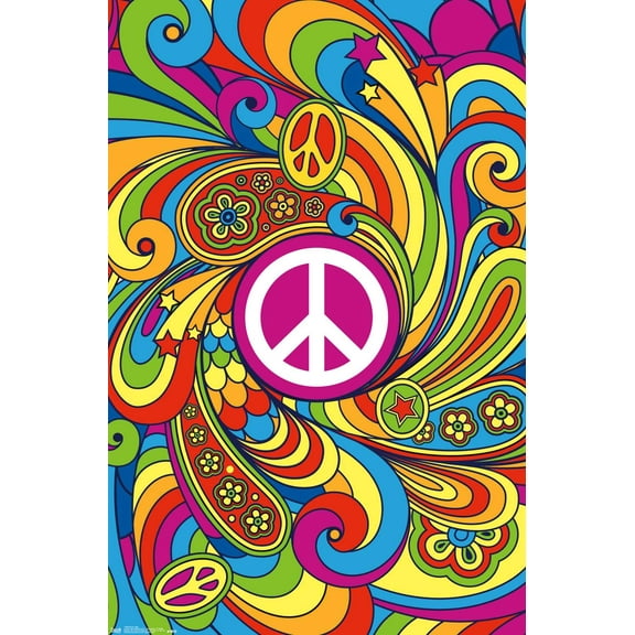 Peace Sign Wall Poster, 14.725" x 22.375"