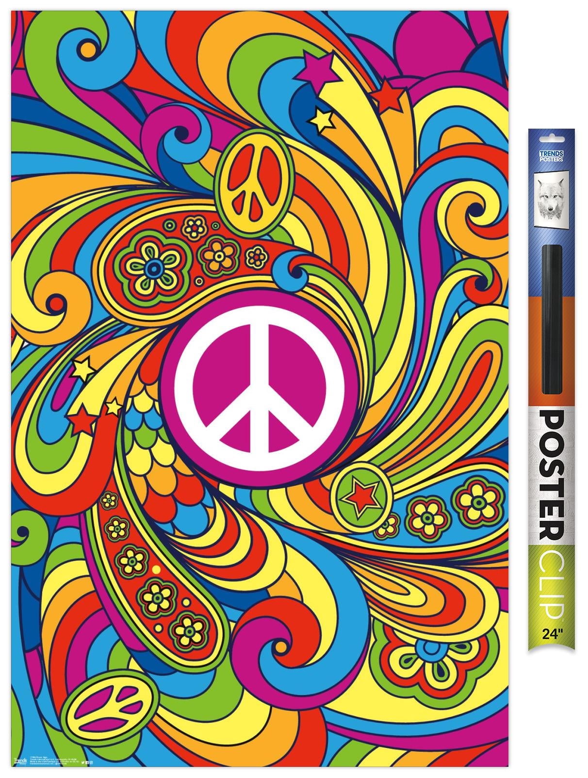 Peace Sign Wall Poster, 22.375" x 34"