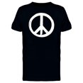 thumbnail image 1 of Peace Sign White Brush Stroke T-Shirt Men -Image by Shutterstock, Male Large, 1 of 2