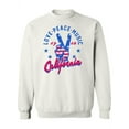 thumbnail image 1 of Peace Sign With Usa Flag Design Sweatshirt Women -Image by Shutterstock, Female 3X-Large, 1 of 4