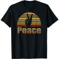 thumbnail image 1 of Peace Sign tshirt Retro Love 60's 70's Hippie Gift T-Shirt, 1 of 5