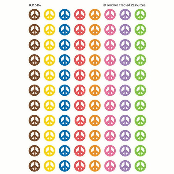 Teacher Created Resources TCR5162 Peace Signs Mini Stickers Valu Pk