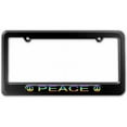 thumbnail image 1 of Peace, Signs Rainbow License Plate Tag Frame, Multiple Colors, 1 of 1