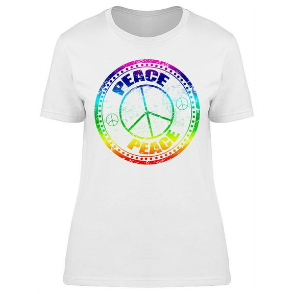 Peace Stamp T-Shirt Women -Image by Shutterstock, Female 3X-Large