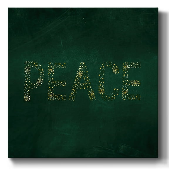 Peace Starburst - Green- Gallery Wrapped Canvas