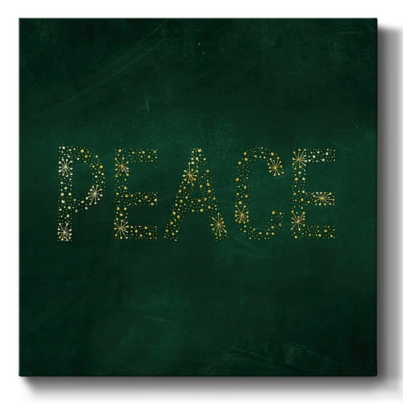 Peace Starburst - Green- Gallery Wrapped Canvas