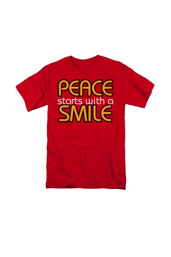 Peace Starts With A Smile Quote Adult T-Shirt