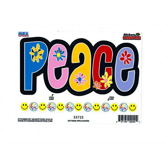 Peace - Sticker - 6" x 4"