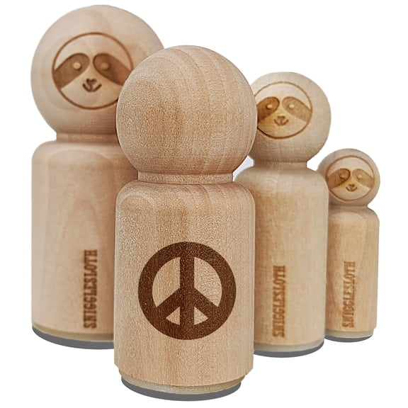 Peace Symbol Bold Rubber Stamp for Scrapbooking Crafting Stamping - Large 1-1/4 Inch