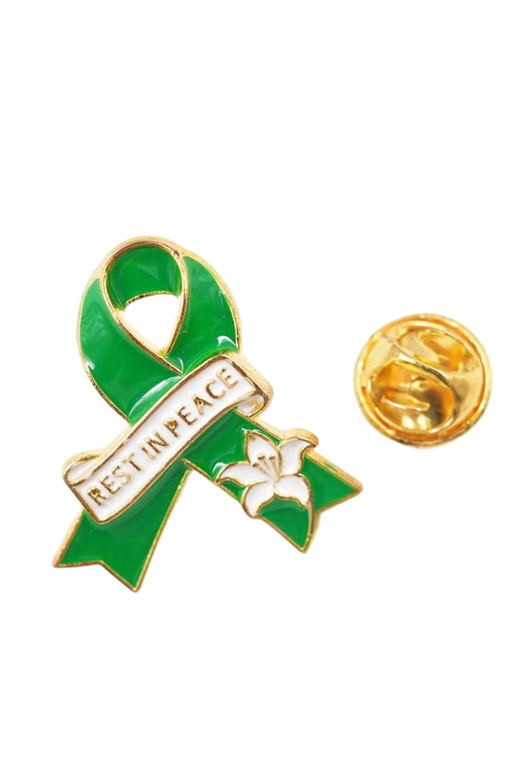 Peace Symbol Brooch Badge Pin Funeral Gift With Rest in Peace Accent For Commemorative Everyday Wear