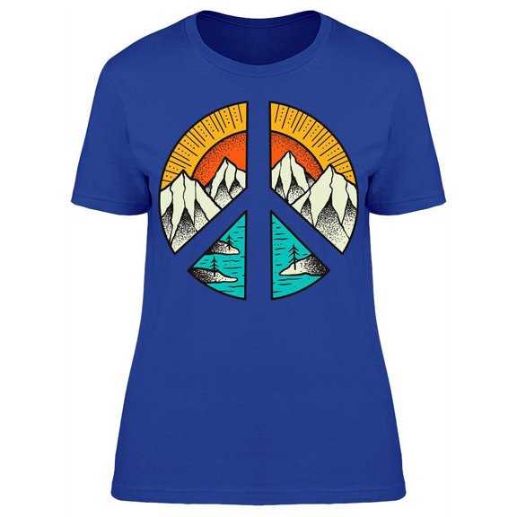 Peace Symbol Landscape T-Shirt Women -Image by Shutterstock, Female Small