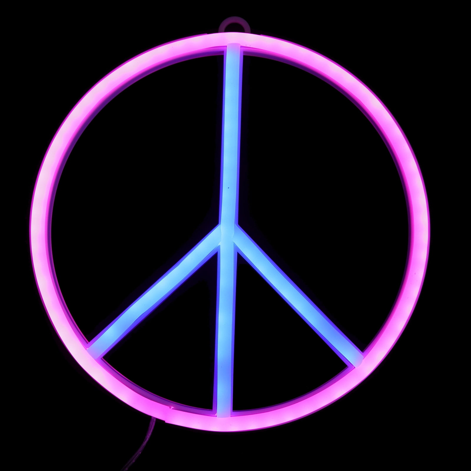 Peace Symbol Neon Sign LED Signs for Bedroom Wall Wedding Decorations Dual Purpose Party Hanging