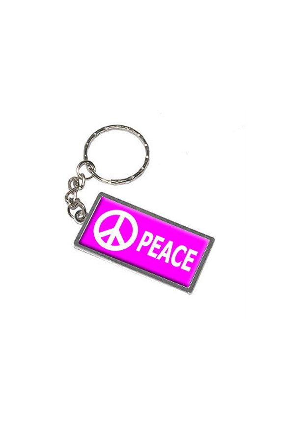 Peace Symbol Keychain