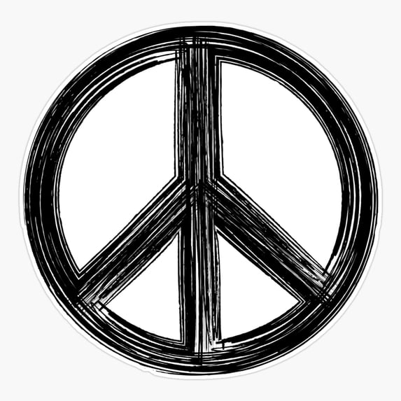 Peace Symbol Simple Sticker