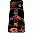 Peace Symbol TPE Yoga Mat Durable Exercise Mat for Yoga, Pilates, and