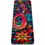 Peace Symbol TPE Yoga Mat for Workout, Cushioned, Ideal for Yoga, Pilates, Fitness, and Exercise, Portable and Lightweight,Durable and Easy to Clean