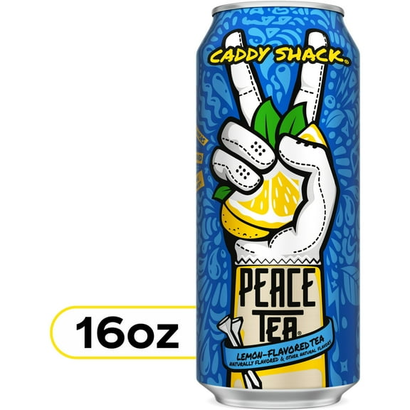 Peace Tea Caddy Shack Lemon-Flavored Canned Iced Tea, 16 fl oz (4 Pack)
