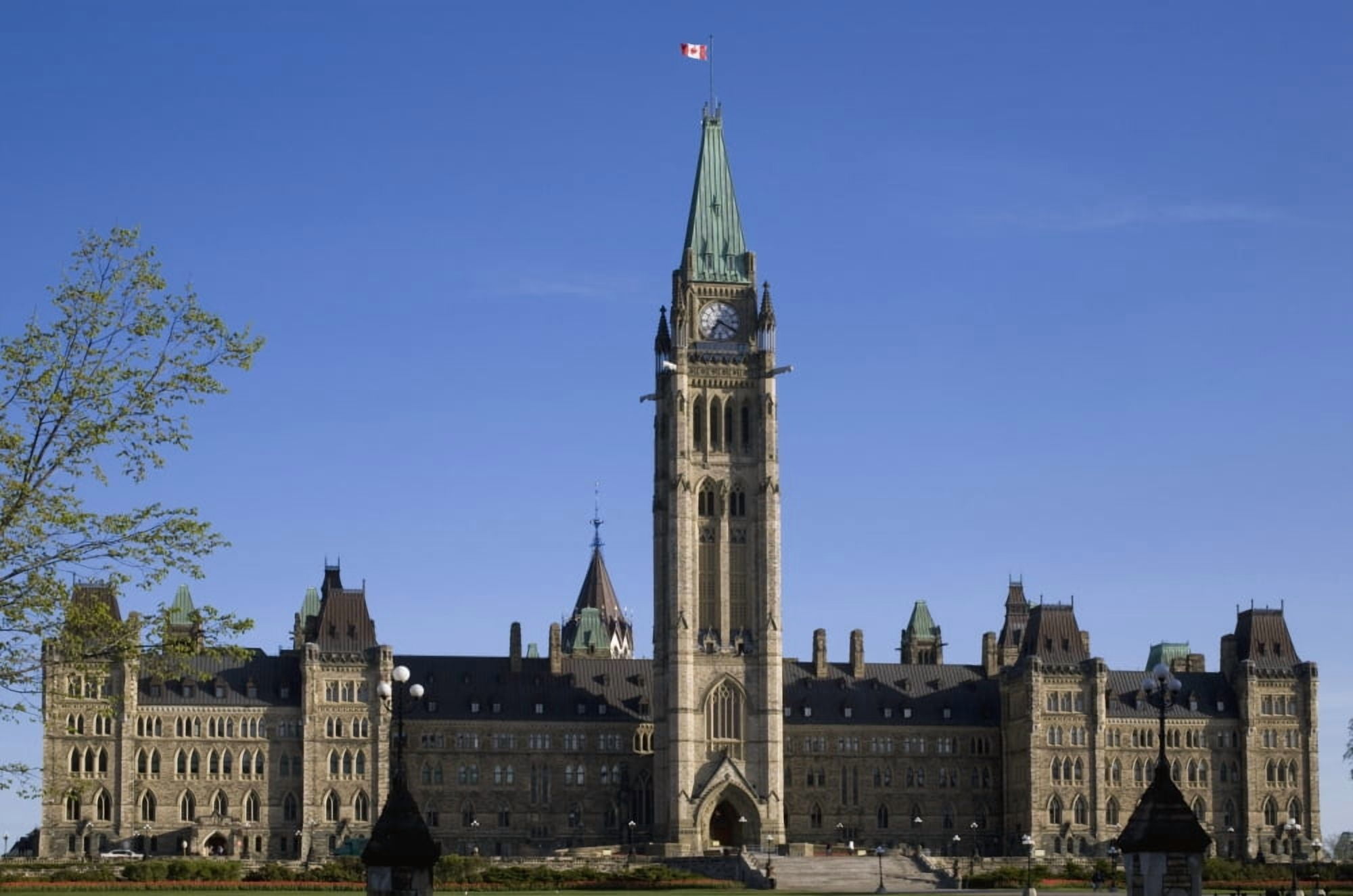 Peace Tower Parliament Building Ottawa Ontario Canada Canvas Art - David Chapman Design Pics (36 x 24)